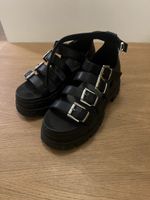 Even&Odd Plateau Sandalen Schwarz – Gr. 38 – Chunky Buckle