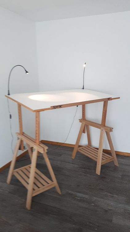 Höhenverstellbarer Maltisch Mit Doppelplatte - Studio & Hobby Zeichentisch