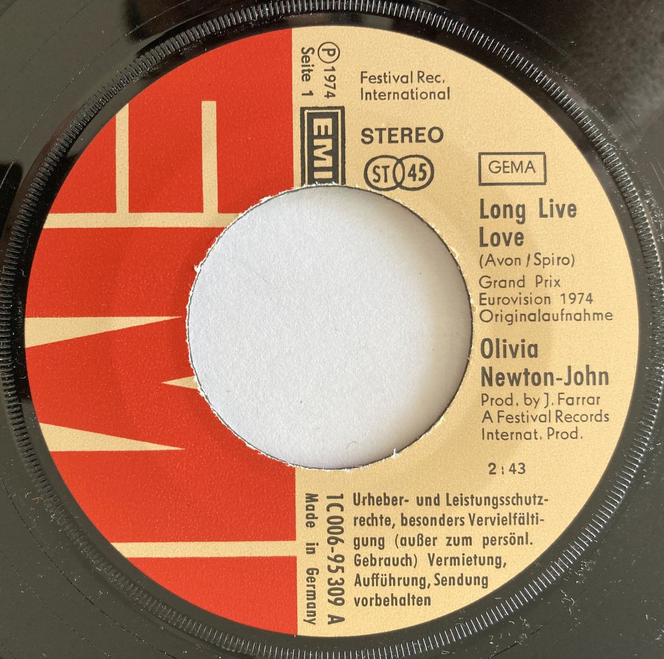 Dischi in vinile: OLIVIA NEWTON-JOHN - LONG LIVE LOVE – Usato da Bottens venduto da hotter-than-hell 2