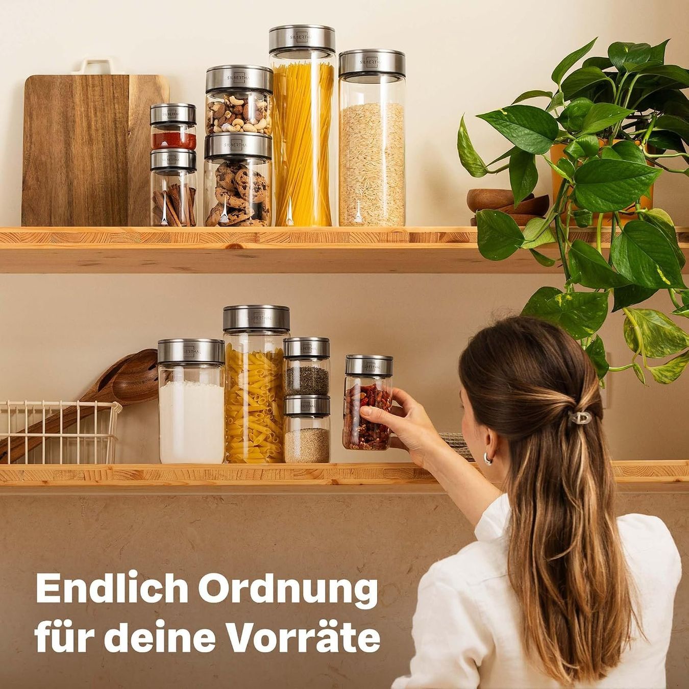 Bicchieri: Vorratsgläser 4er Set Mix mit Klickdeckel stapelbar – Nuovo e nell'imballaggio originale da Schaffhausen venduto da Helvetiqo 3