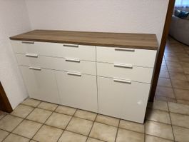 Sideboard weiss mit Holzplatte guter Zustand
