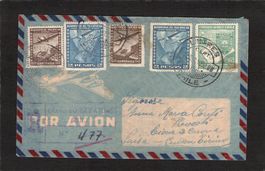Flugbrief Chile - Carona Ticino , 13.12.1952 mit Inhalt