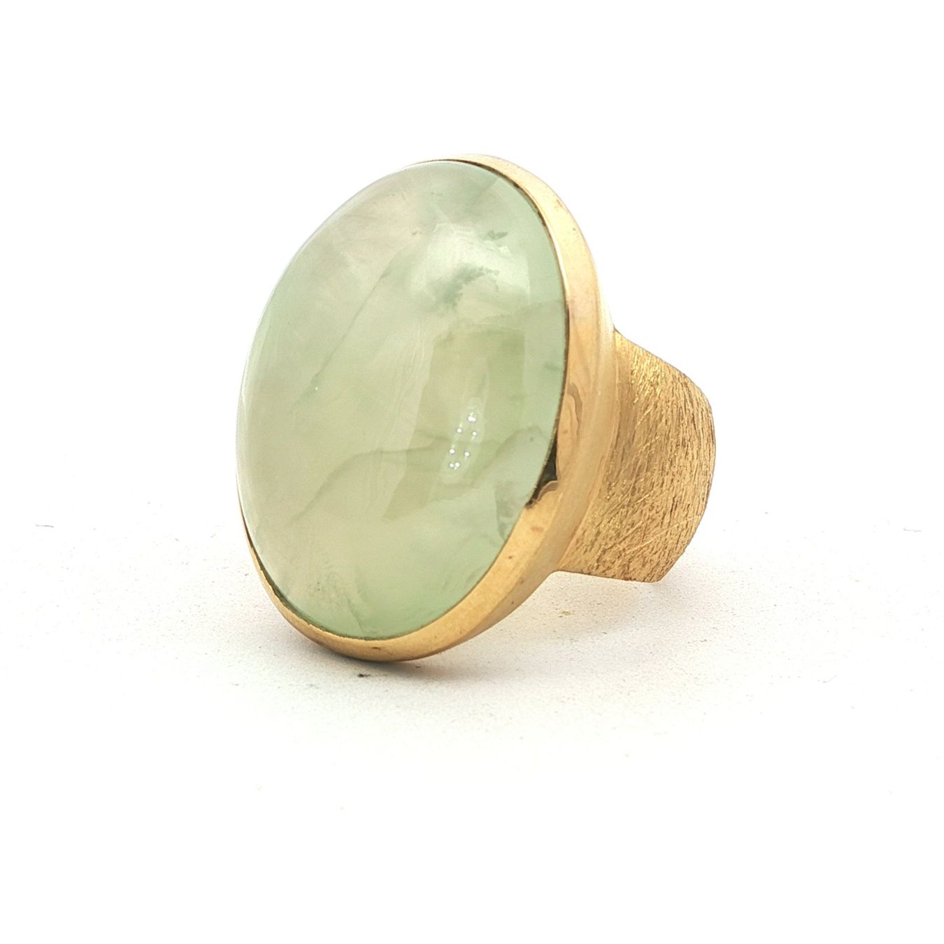 Olga Ribler Anelli: 925 Sterling Silber Ring mit Prehnit Grösse 56 – Nuovo (secondo la descrizione) da Luzern venduto da Schmuckoutlet 1
