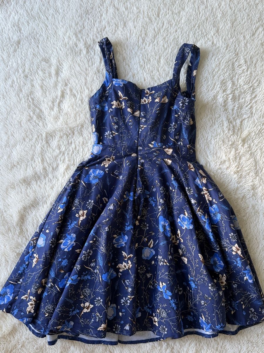 Vestiti: Kleid, blau, Blumenmuster, XS – Nuovo (secondo la descrizione) da Bern venduto da mar_57gd 3