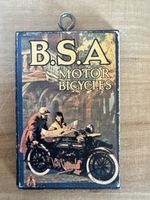 mini Holz Bild / B. S. A. Motor Bicycles