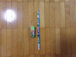 Diddl Bleistift und Gummi  grün   Set4