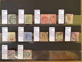 England - 1902  PERFINS King Edward VII - schönes Lot