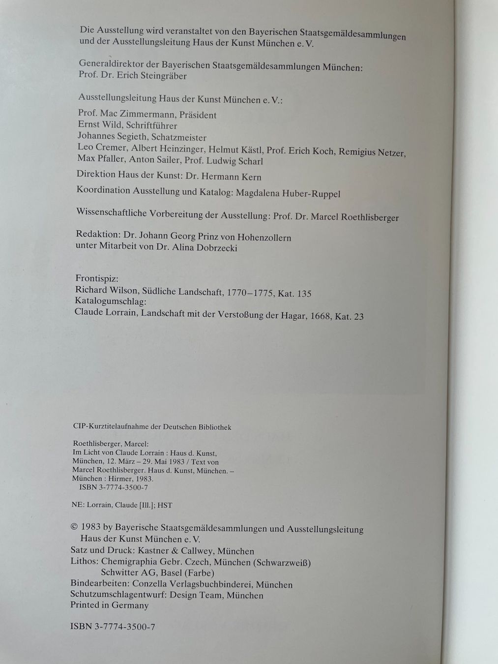 Libri: Im Licht von Claude Lorrain 1983 – Usato da Zofingen venduto da angito 3