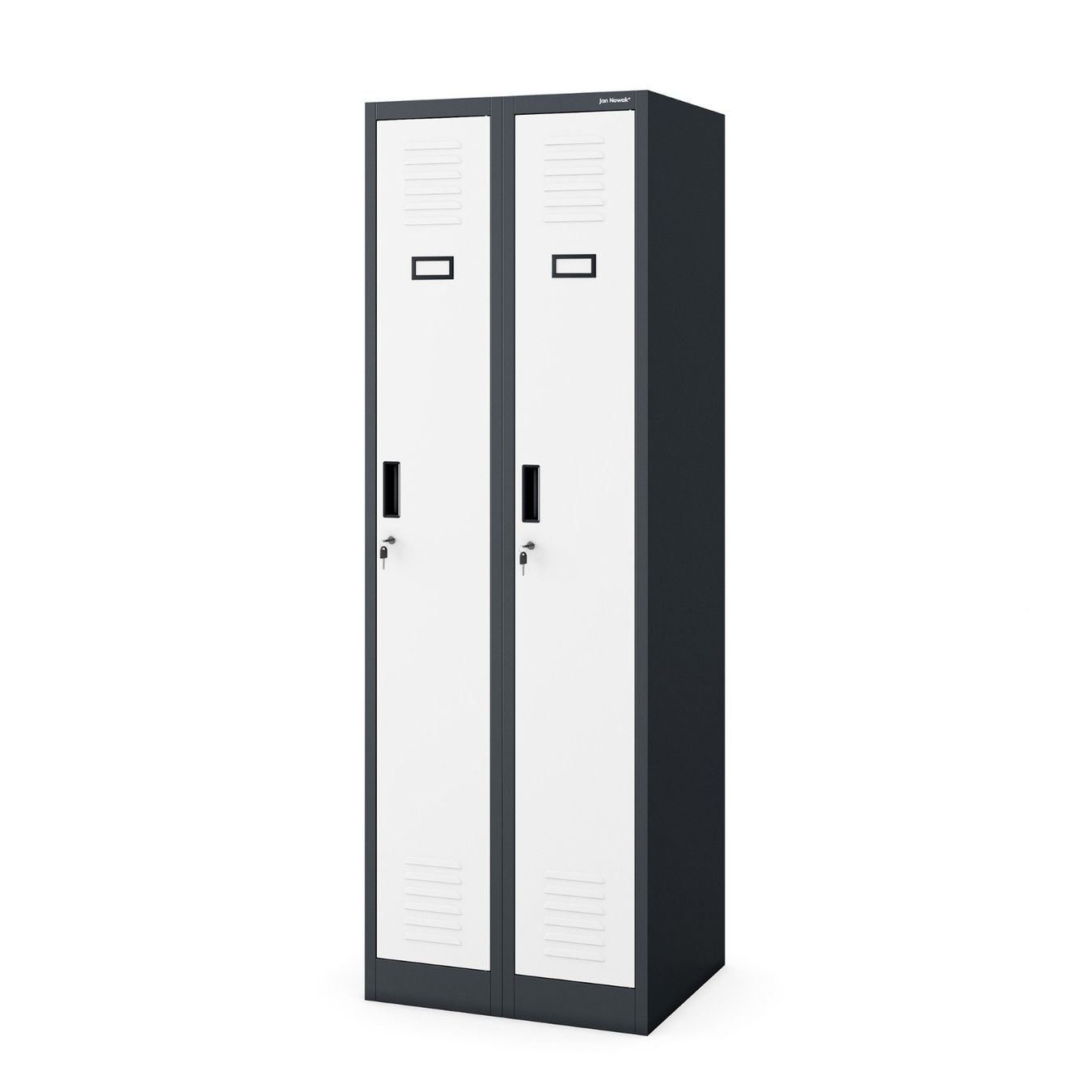 Schränke: Schliessfachschrank 2 Fächer - Anthrazit/Weiss – Neu und originalverpackt aus Wallenwil von toesstal-vertrieb