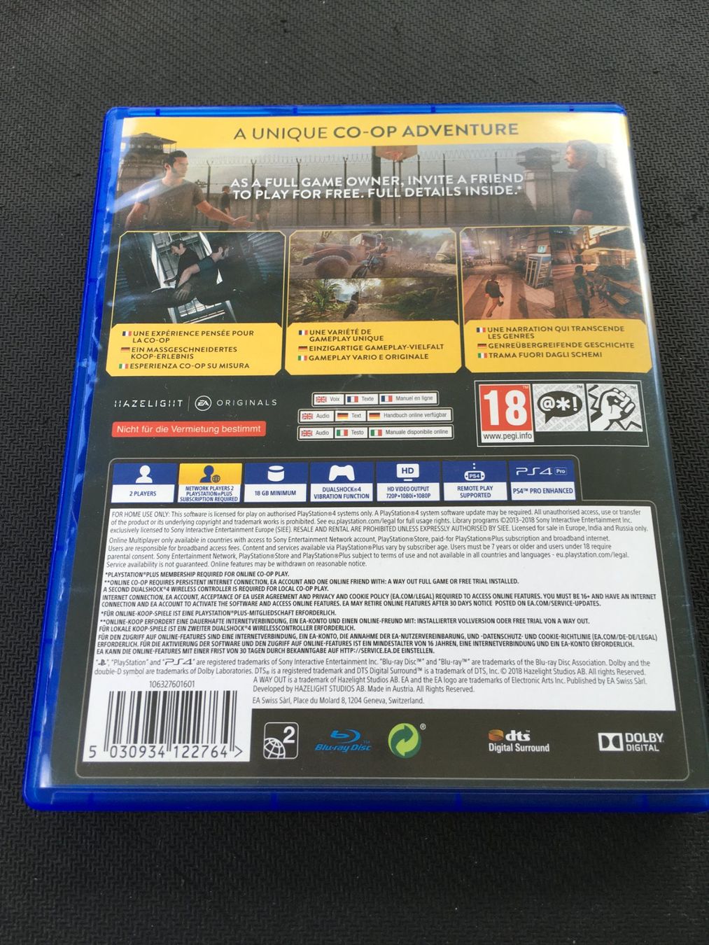 Sony Giochi: A Way Out - PS4 / Playstation 4 – Usato da St.Gallen venduto da Punktchen01 1
