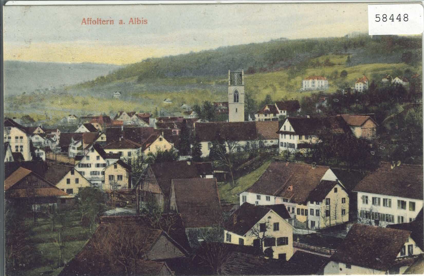 Cartoline postali: Affoltern a. Albis - Generalansicht - coloriert – Usato da Ettingen venduto da Kartenplanet