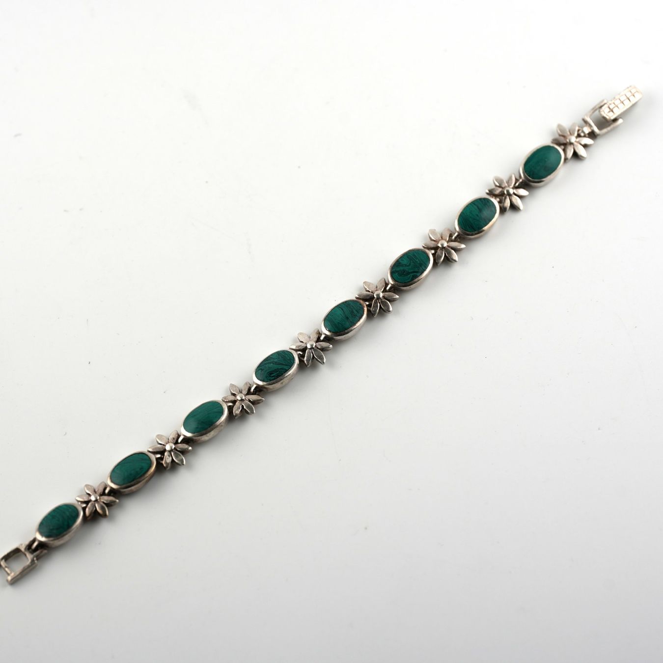 Bracciali & Braccialetti: Silberarmkette 925 mit grünen Steinen – Usato da Basel venduto da Vip24 3