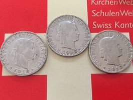 20 Rappen - TRIO 1912 Ni, nur 2,0 Mio!