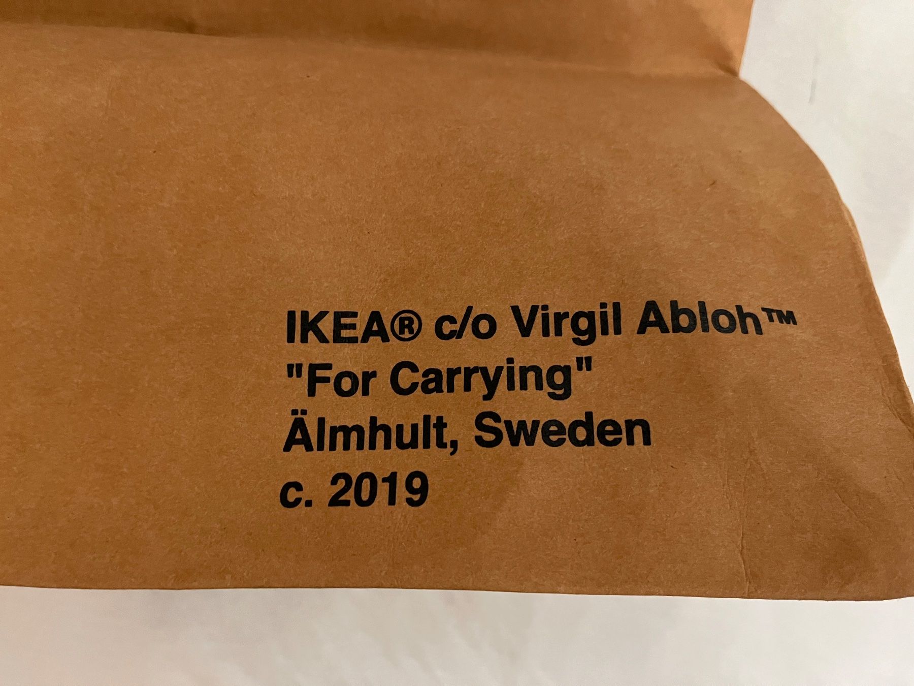 Ikea Taschen: Virgil Abloh x IKEA MARKERAD "Large Bag" – Neu und originalverpackt aus Zürich von p.kanne 3