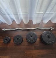 Physionics Curlstange Hantelset - 18.5 kg Gesamtgewicht