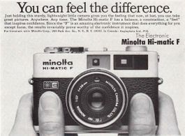 minolta HI-MATIC F,  analoge Kamera für "Street Photgraphy"