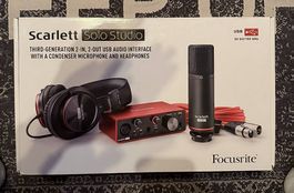 Focusrite Scarlett Solo Studio 3rd Gen Komplettes Rec. Set