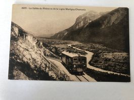 Alte Ansichtskarte Martigny-Chamonix Bahn Tal Rhône