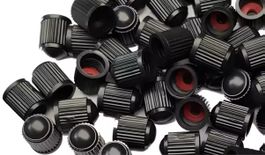 Ventilkappen Set Schwarz, für Auto, Motorrad