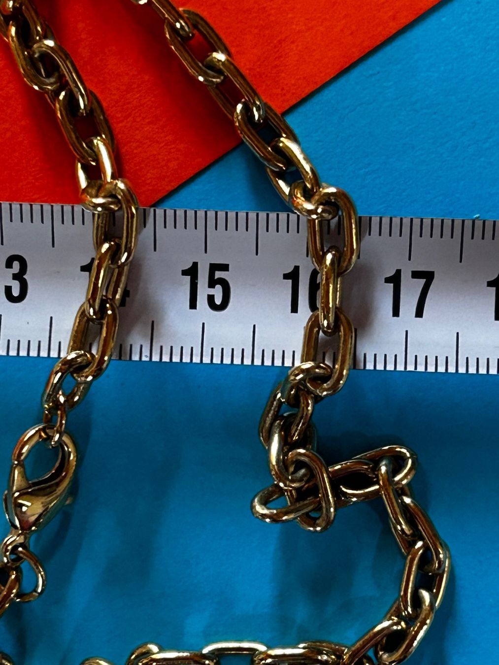 Catenine: Goldfarbene Kette, Gliederkette  38cm – Usato da Dittingen venduto da Bijoubelle 9