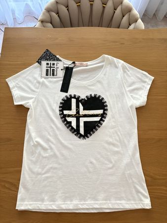 Maglietta Geo Norway bianca con stampa logo taglia XL