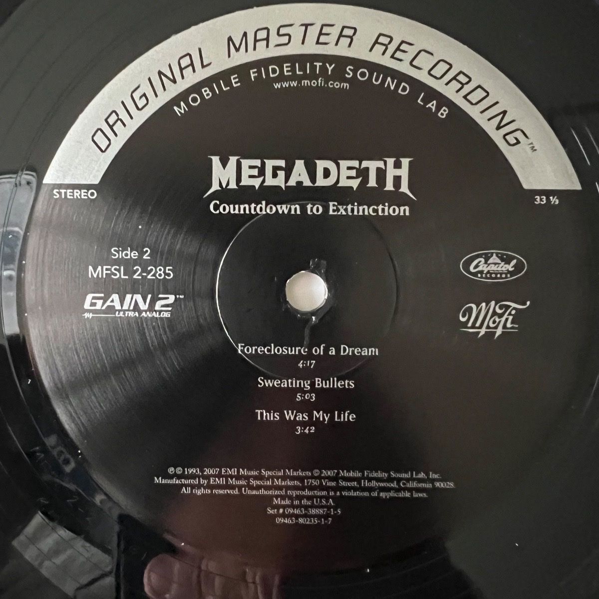 Dischi in vinile: Megadeth - Countdown To Extinction / Audiophile MFSL - TOP – Usato da Gais venduto da soundcave57 5