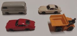Wiking Modellautos Porsche 911 VW Bus und Kipplader 1/87 H0