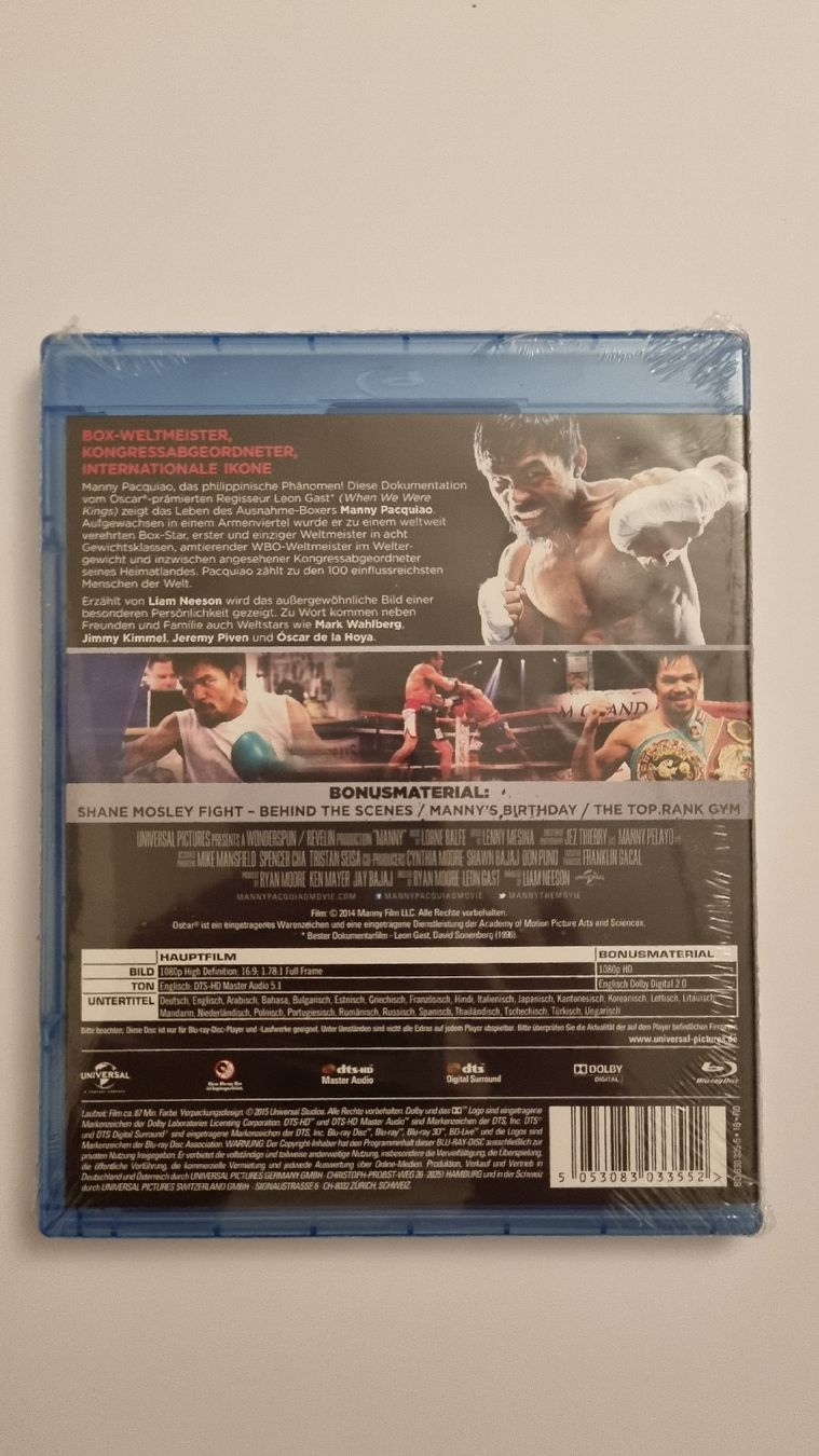 Alle DVDs: Blu-ray "Manny" - Die Boxlegende von Philippinen – Neu und originalverpackt aus Winterthur von raymen74 1