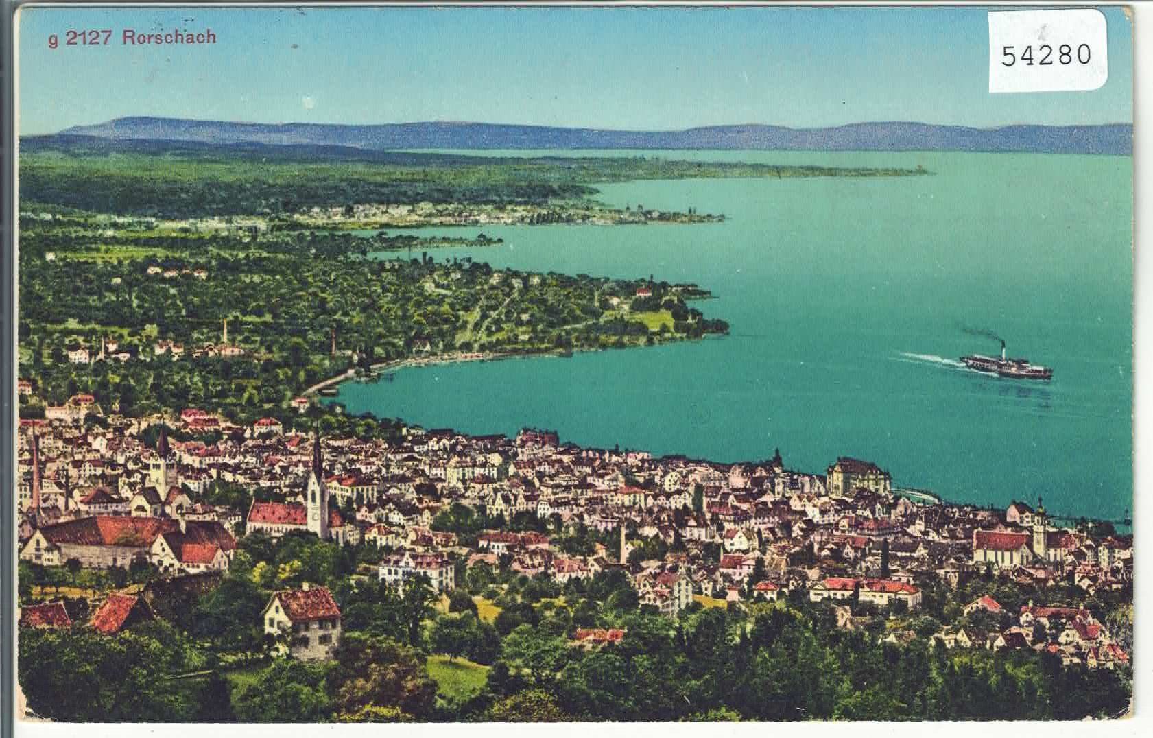 Ansichtskarten: Rorschach - Generalansicht - Litho – Gebraucht aus Ettingen von Kartenplanet