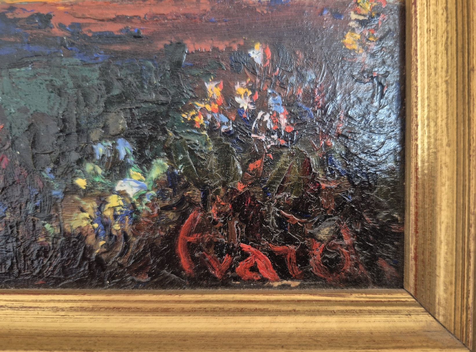 Gemälde: André Evard huile oeuvre abstraite tableau coucher de soleil – Gebraucht aus Tramelan von La_mine_d_art 3