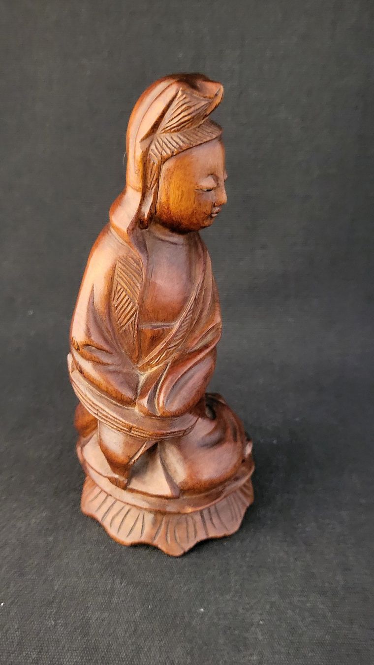 Figuren: Holzfigur handgeschnitzt, Asien – Gebraucht aus Basel von spinne02 3
