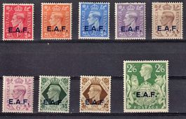 Bit. Militärpost, Mi 1-9* ⊙, KW € 20.00