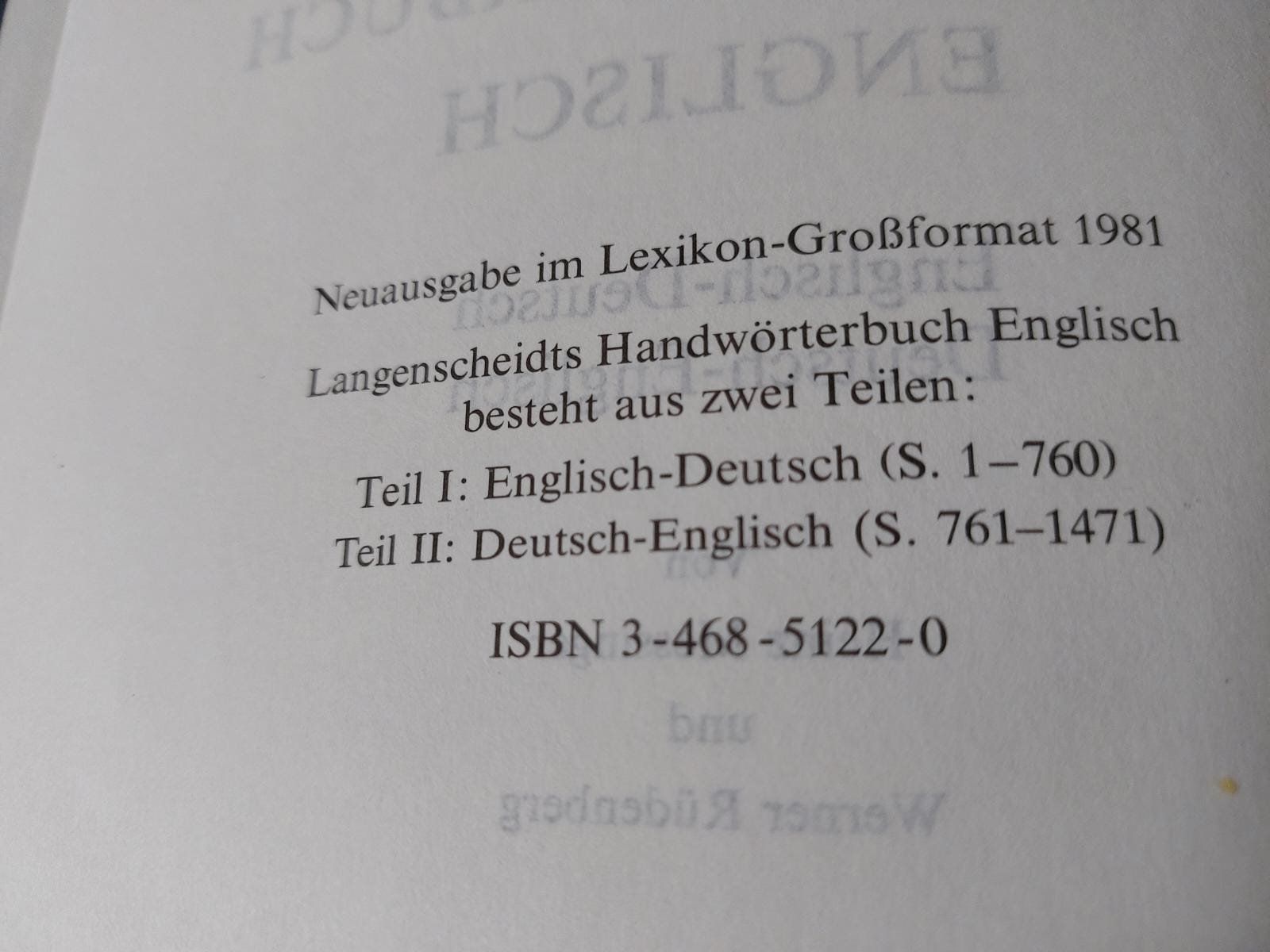 Bücher: Langenscheidt. Handwörterbuch Englisch – Gebraucht aus Urtenen-Schönbühl von Kahru 4