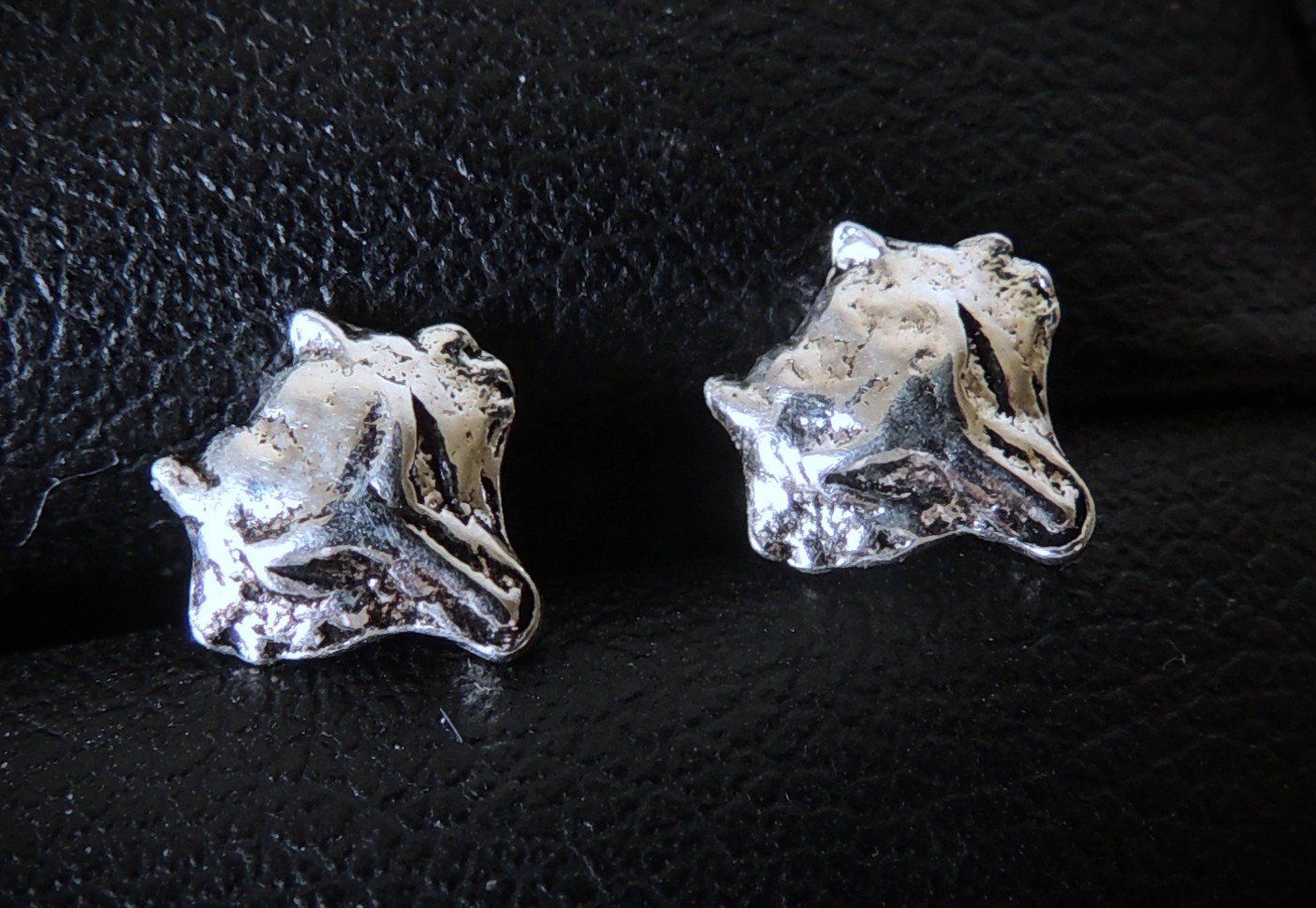 Boucles d'oreille: Wolf Silber 925 Ohrstecker 6 mm – Neuf (Voir description) à Waldenburg par schaller707 1
