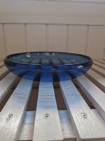 Blaue Glasschale, Durchmesser ca 26cm, Höhe 8cm, Top