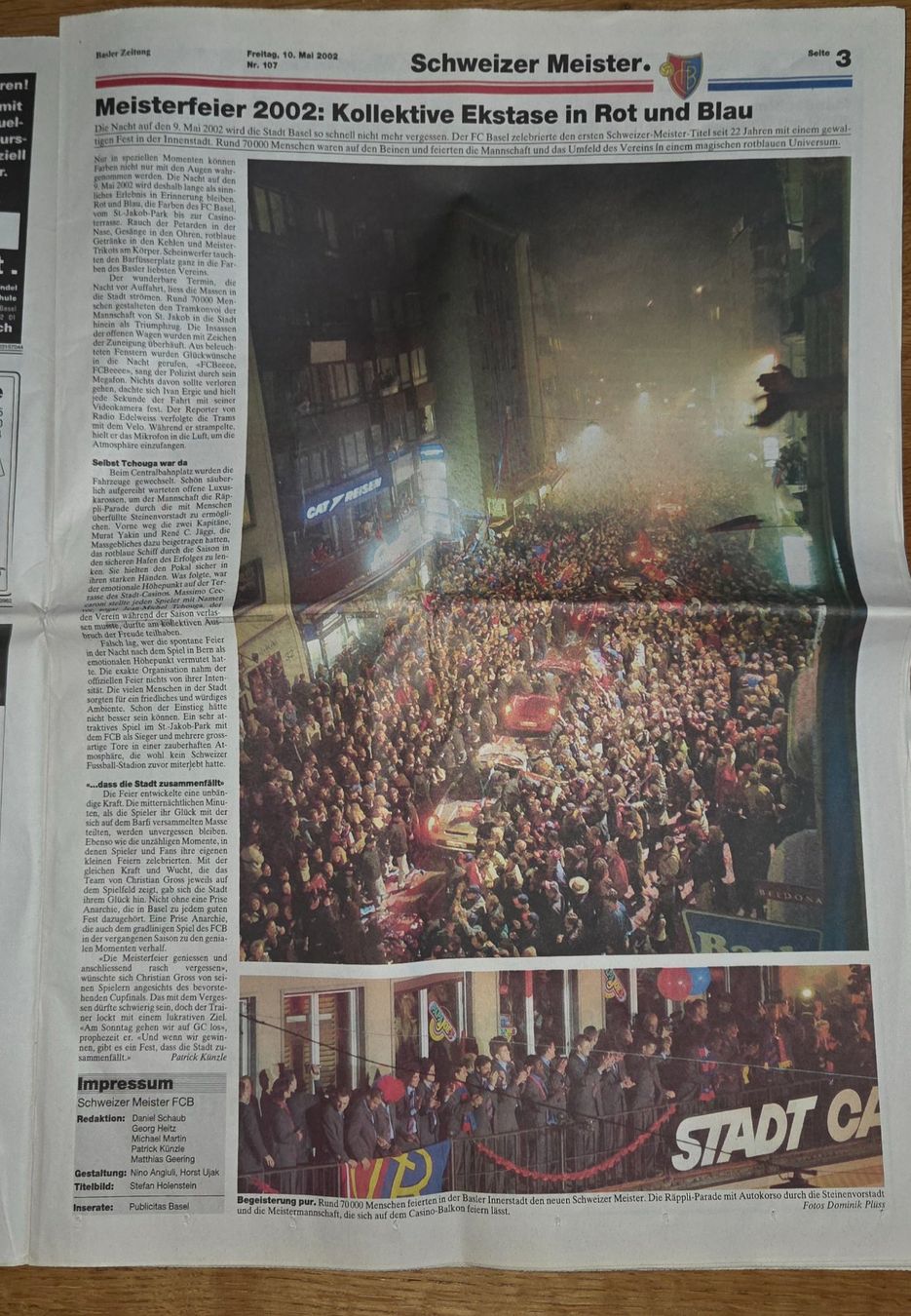 Zeitschriften & Magazine: FC Basel, FCB. BaZinside. Sonderbeilage BAZ. Schweizer Meist – Neu (gemäss Beschreibung) aus Möriken AG von Mavo 8