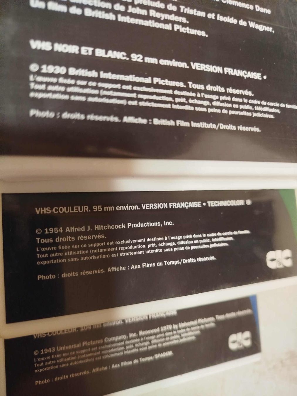 Alle VHS: 10 X VHS  Hitchcock – Gebraucht aus La Chaux-de-Fonds von Emmaus2300CDF 3