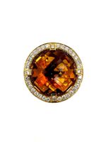 CHAUMET. Bague "Attrapes-moi si tu peux" citrine et diamants