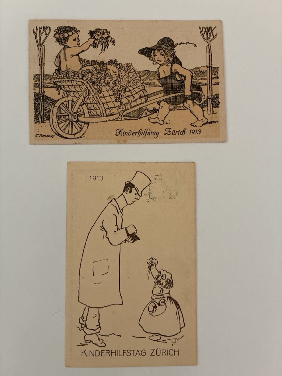 Cartes postales: 2 Ansichtskarten Schweiz von Zürich Kinderhilfstag – D'occasion à Oftringen par Cla.vD.74