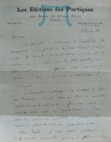 René Jouglet (1884-1961) Schriftsteller - Autogramm