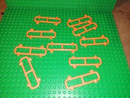 Lot de 10 barrières orange Lego