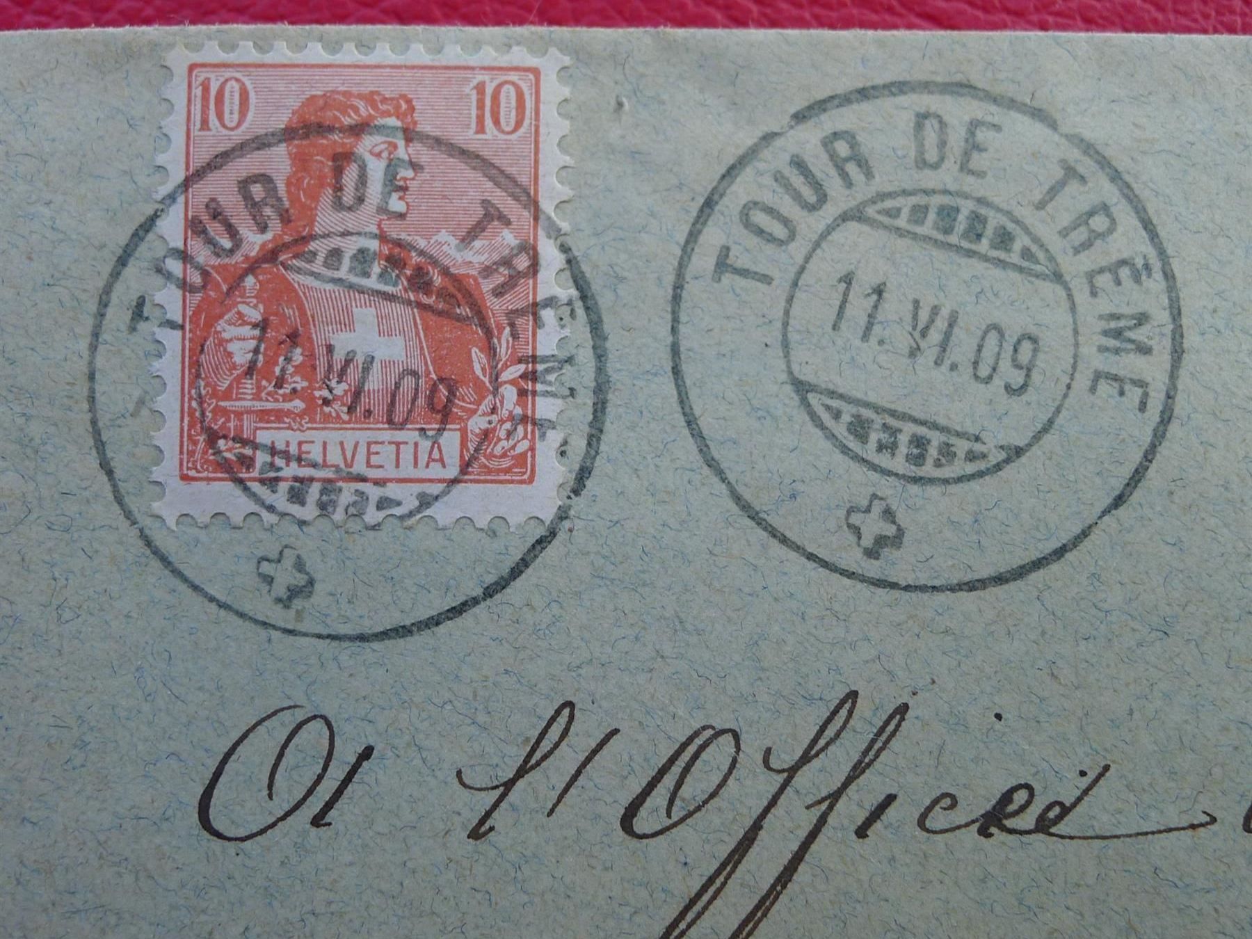 Tutti i francobolli: 1909: Nr.104 auf Brief: TOUR DE TRÉME - CHATEL-ST-DENIS – Usato da Sursee venduto da Luzernerraute 1