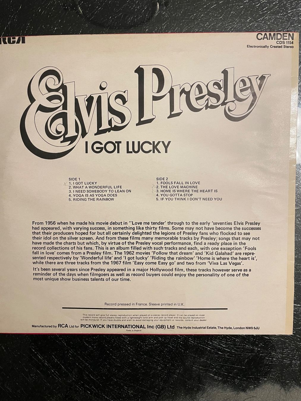 Dischi in vinile: LP Elvis Presley - I got lucky – Usato da Sutz venduto da fx05 1