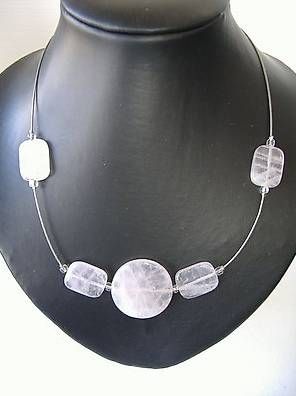 Catenine: Rosa Quarz Edelstahl-Spirale Colliers – Nuovo e nell'imballaggio originale da Suhr venduto da Maxmusic2308