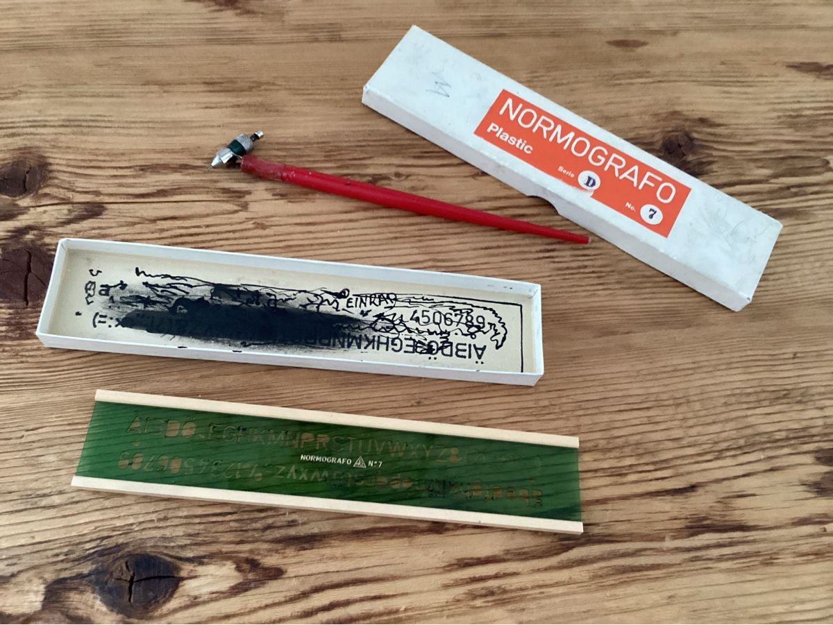 Sciablone: Vintage Normografo Schablone Nr. 7 – Usato da Wassen UR venduto da SABDOM