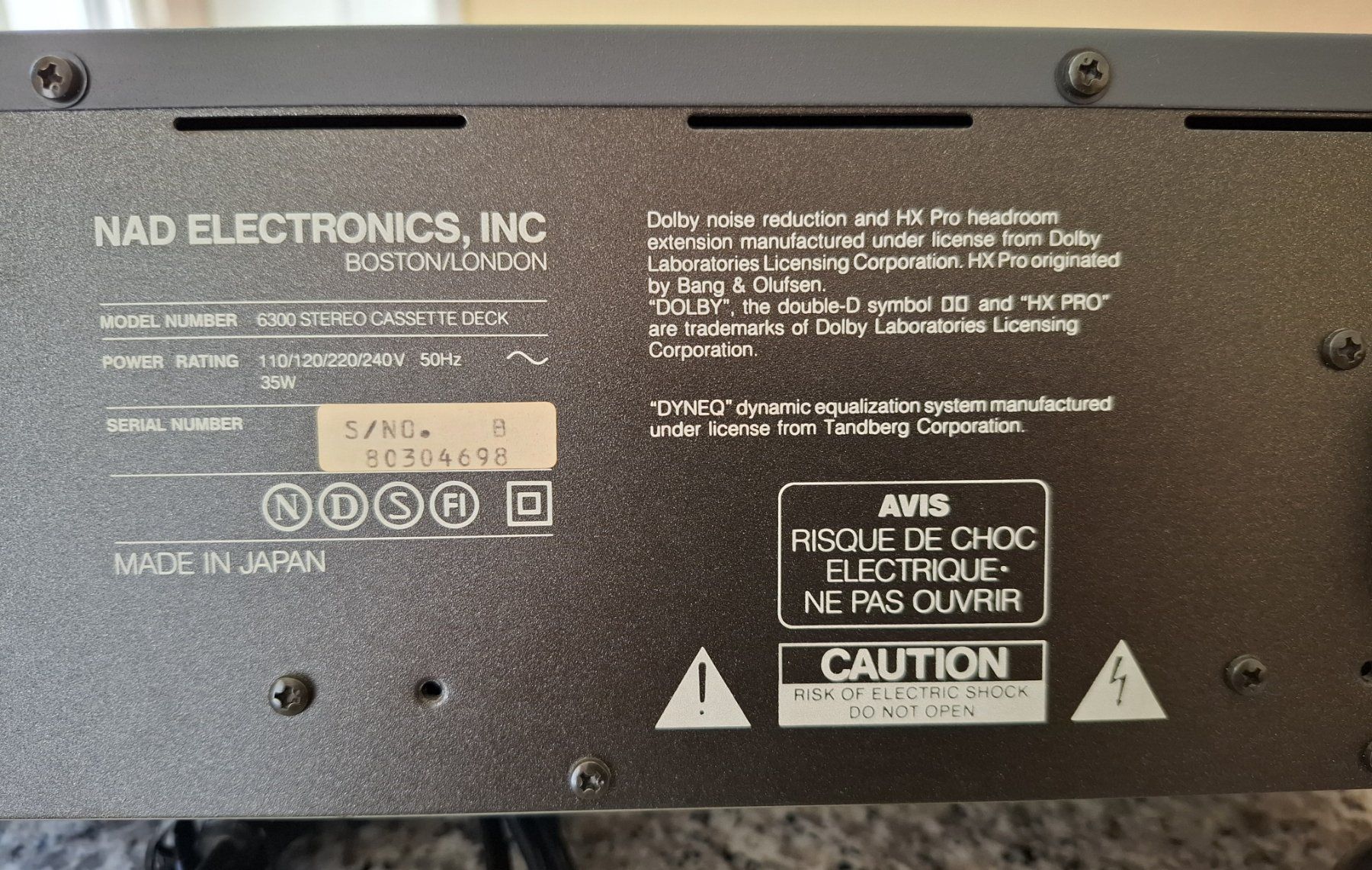 Amplificatori: NAD 6300 Kasettendeck – Usato da Effretikon venduto da UO_Tn-Halve 4