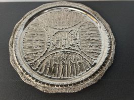 Elegante orientalisches Serviertablett aus Metall Ø35cm