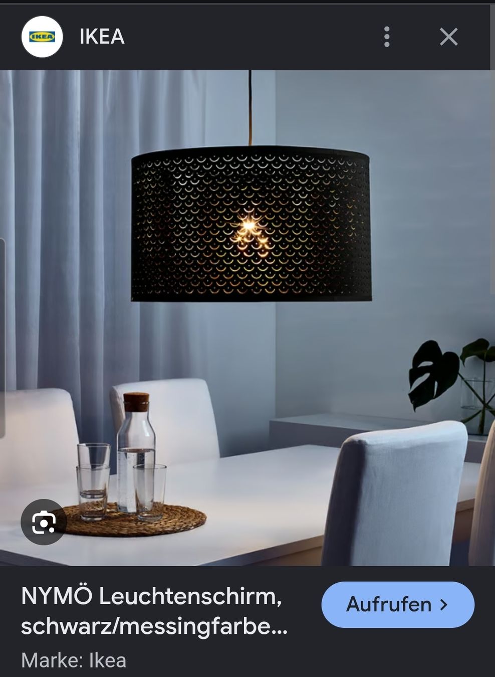 Ikea Lampadari & plafoniere: Ikea NYMÖ Lampenschirm schwarz  – Usato da Watt venduto da andrepat