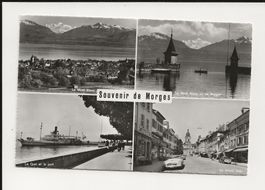 AK 1961 Souvenir de Morges - 4 Bild Karte