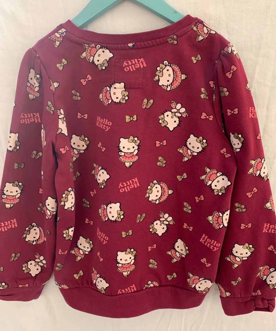 C&A Pulls et sweat-shirts: Superbe pull sweat coton HELLO KITTY paillettes dorées t.134 – Neuf (Voir description) à Martigny par only__you 1